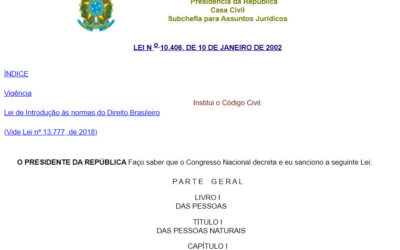 Novo Código Civil – Lei nº 10.406/2002